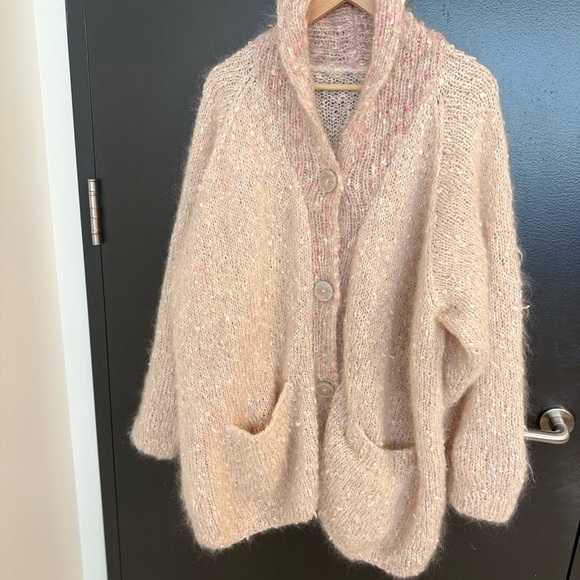 Angora Wool Cowichan style very very oversized XL Angora vintage handmade GUC - Picture 17 of 17